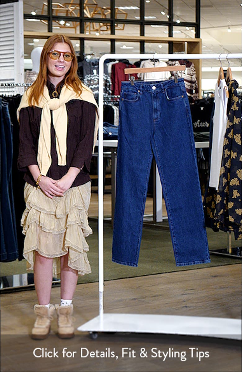 Stevie High Waist Straight Leg Jeans, sales video thumbnail
