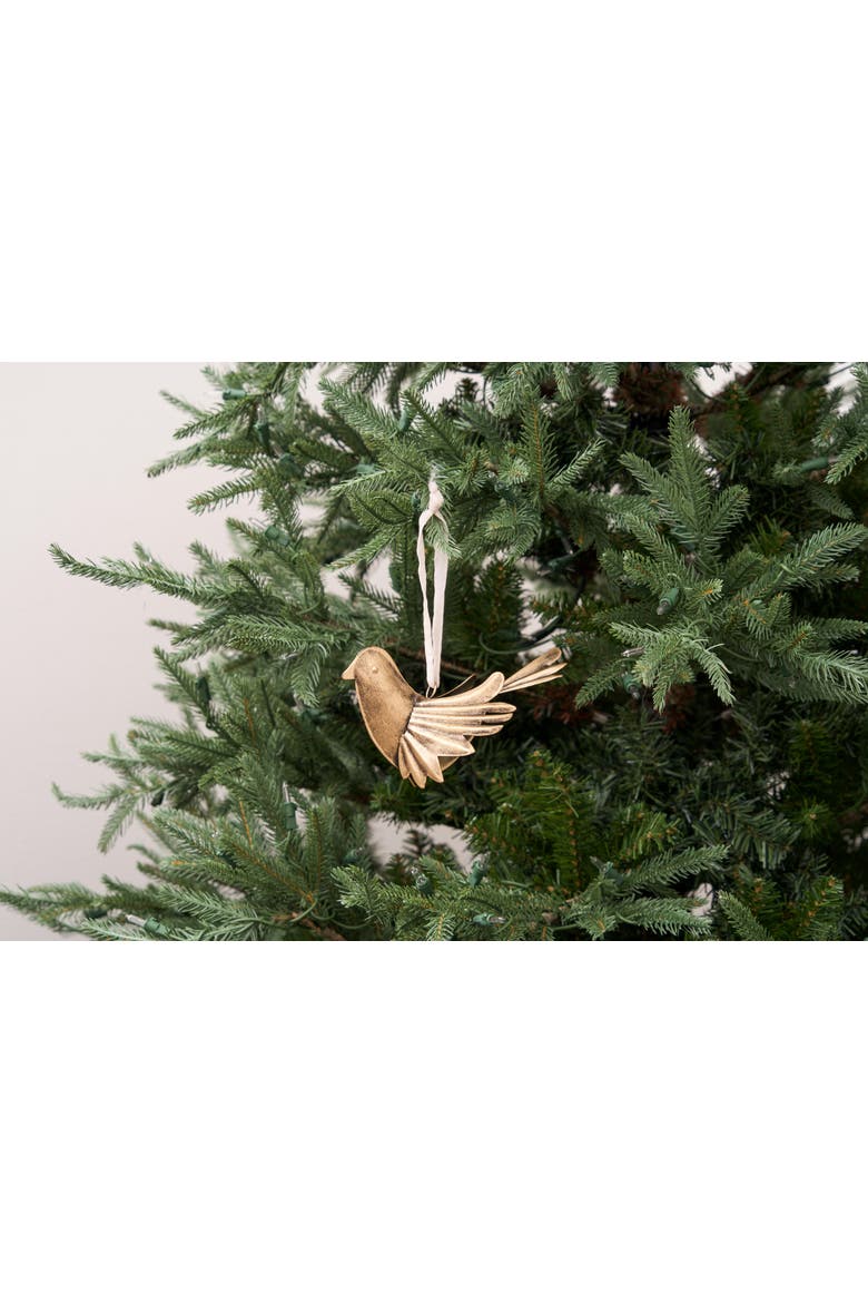 Dove Brass Metal Christmas Tree Ornament, Alternate, color, Gold