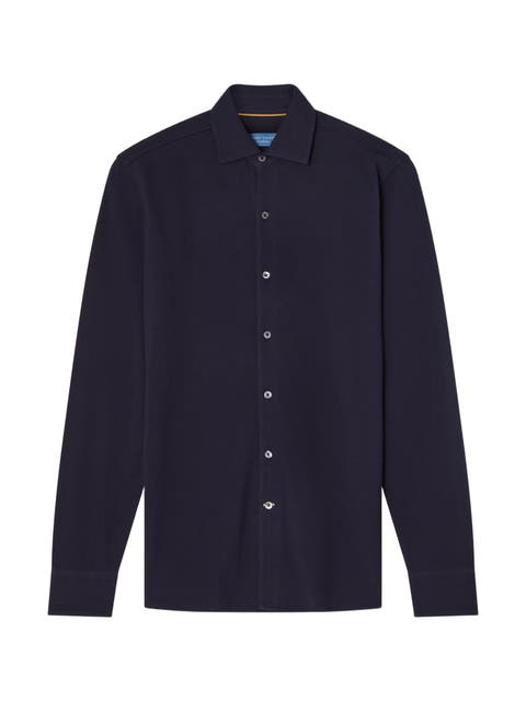 Foster Long Sleeve Pique Knit Shirt