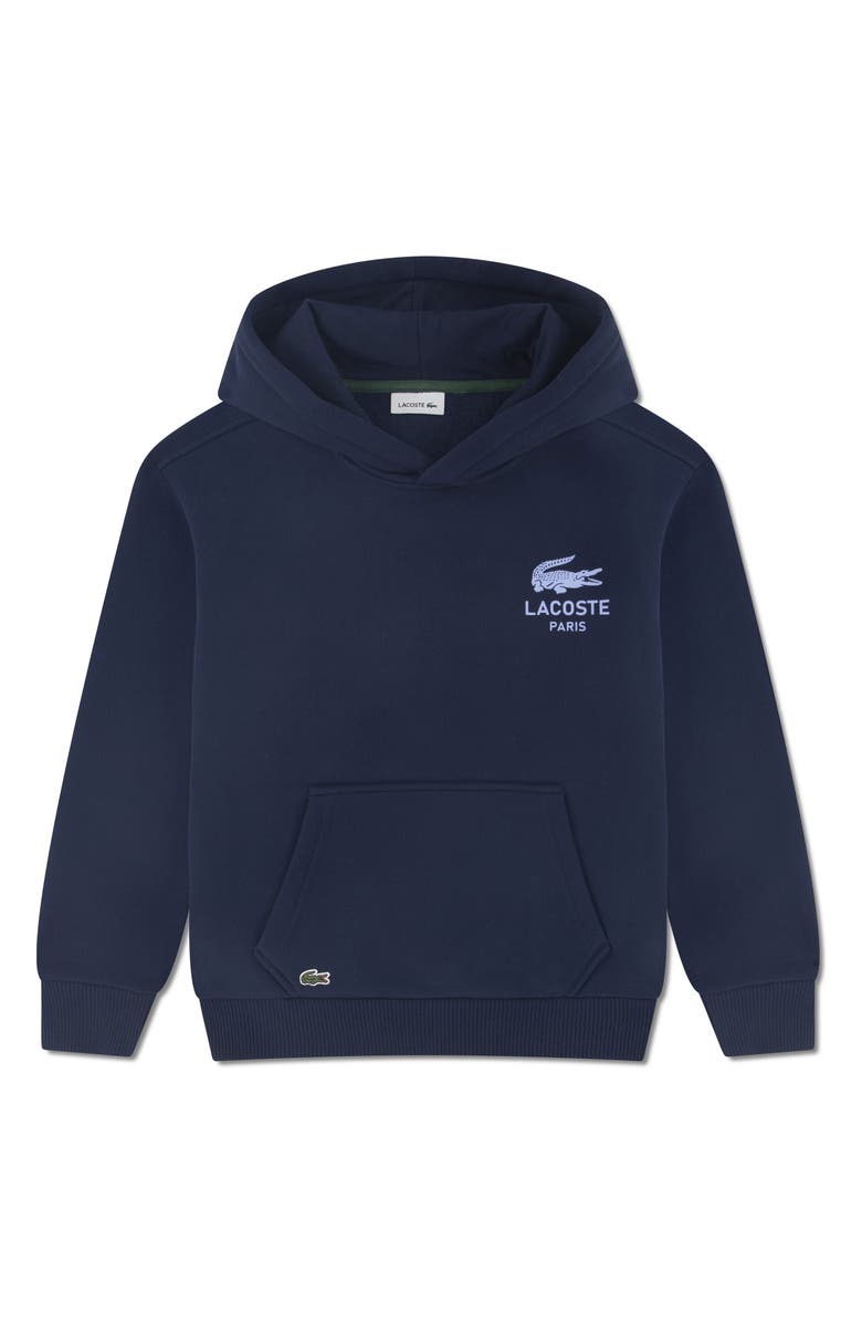 Lacoste Kids
 Logo Hoodie, Main, color, Marine