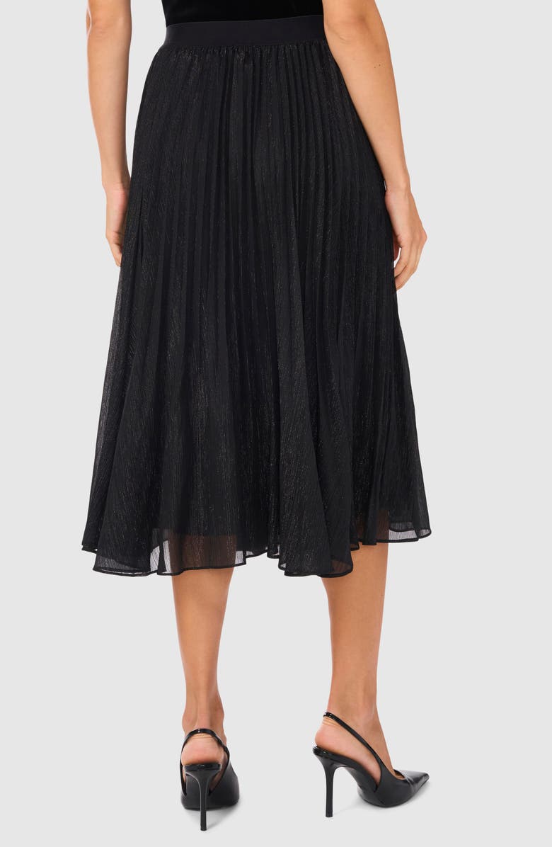 Halogen<sup>®</sup> Metallic Sparkle Release Pleat Midi Skirt, Alternate, color,