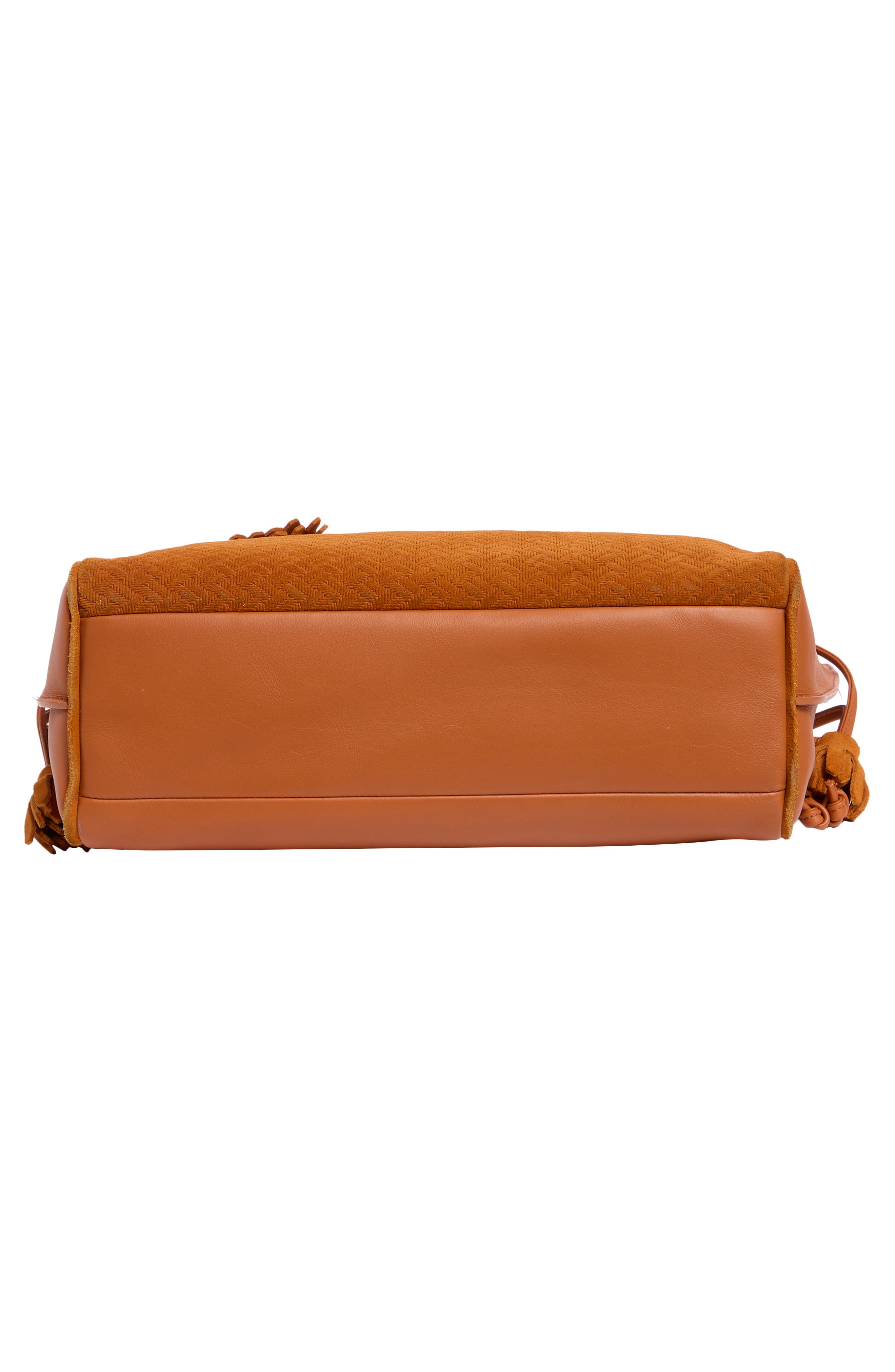 Longchamp Medium Leather Tote Bag, Alternate, color, Pumpkin