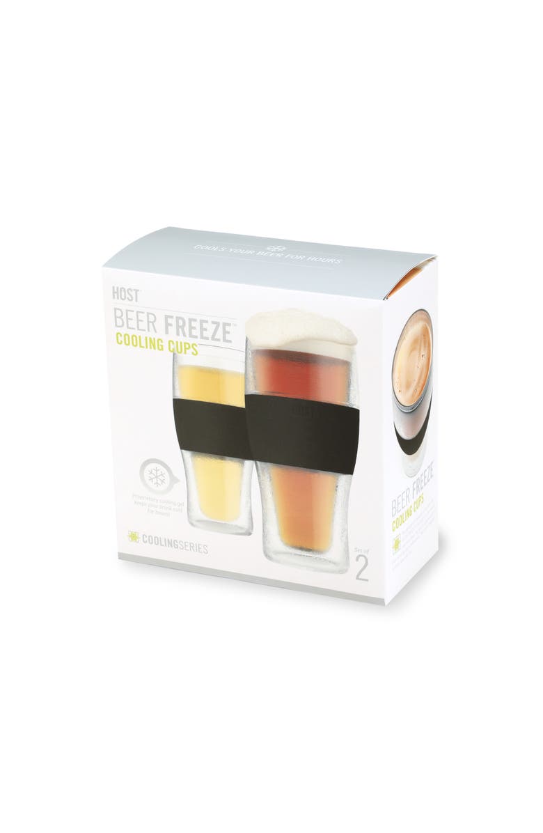 HOST Beer FREEZE Cooling Cup Set of 2, Alternate, color, Black