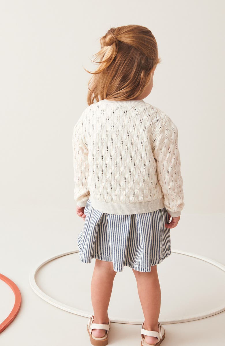 NEXT Kids' Pointelle Cotton Cardigan, Alternate, color, 