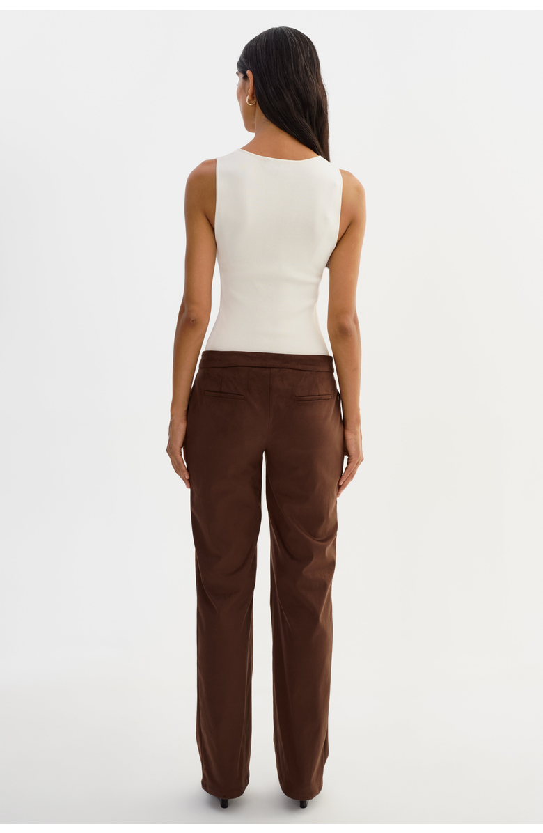 LAMARQUE Malachi | Faux Suede Pants, Alternate, color, Dark Brown