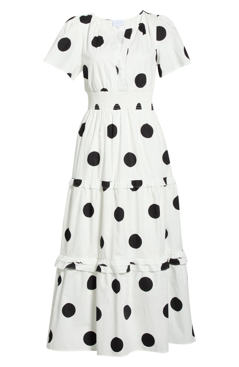 SUGARLIPS Randal Polka Dot Palmer Poplin Maxi Dress, Alternate, color, 