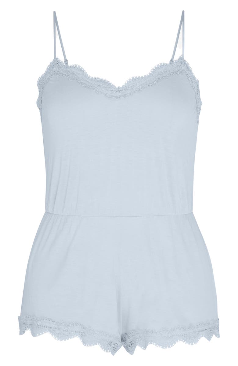 SAVAGE X FENTY Gossamer Dreams Sleep Romper, Alternate, color, Bluebird