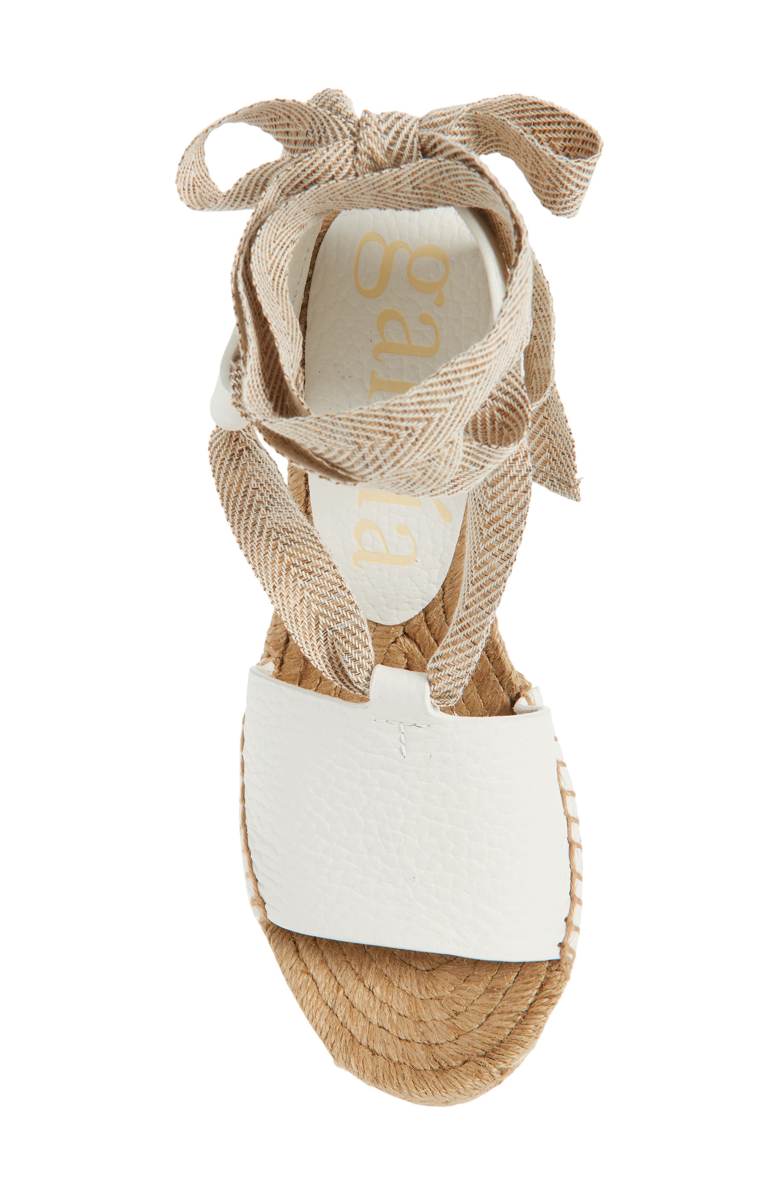 Pedro Garcia Orsel Ankle Wrap Espadrille Sandal, Alternate, color, White Cervo