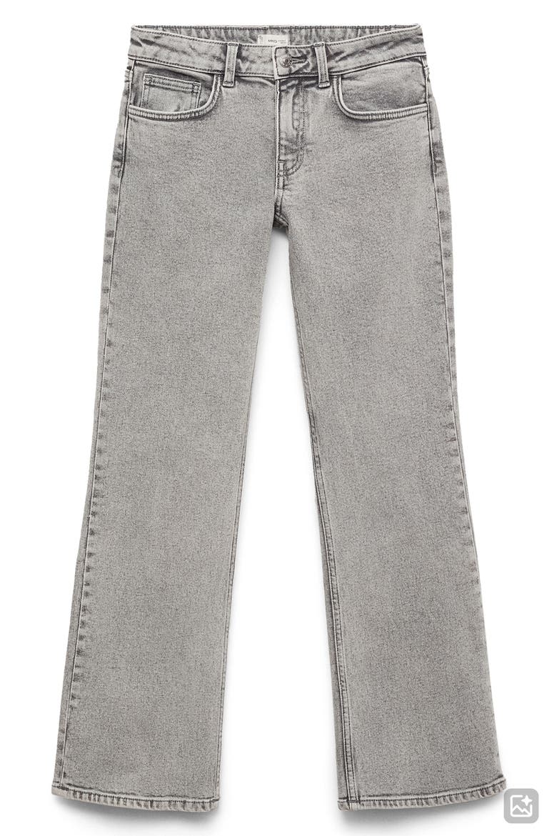 Frayed Butterfly Straight Leg Jeans, Alternate, color, DENIM GREY