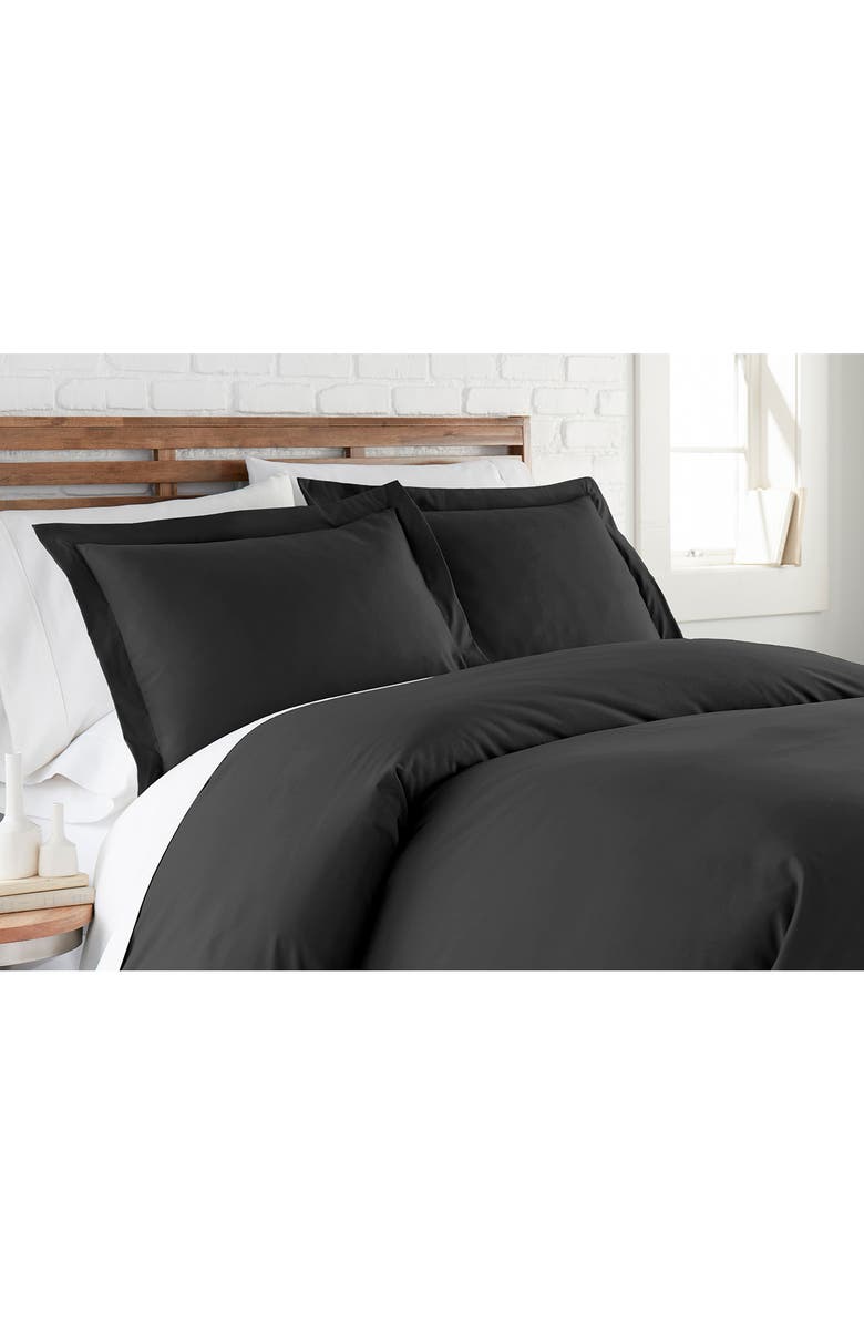 SOUTHSHORE FINE LINENS Ultra-Soft Microfiber Duvet Cover Set, Alternate, color, Black