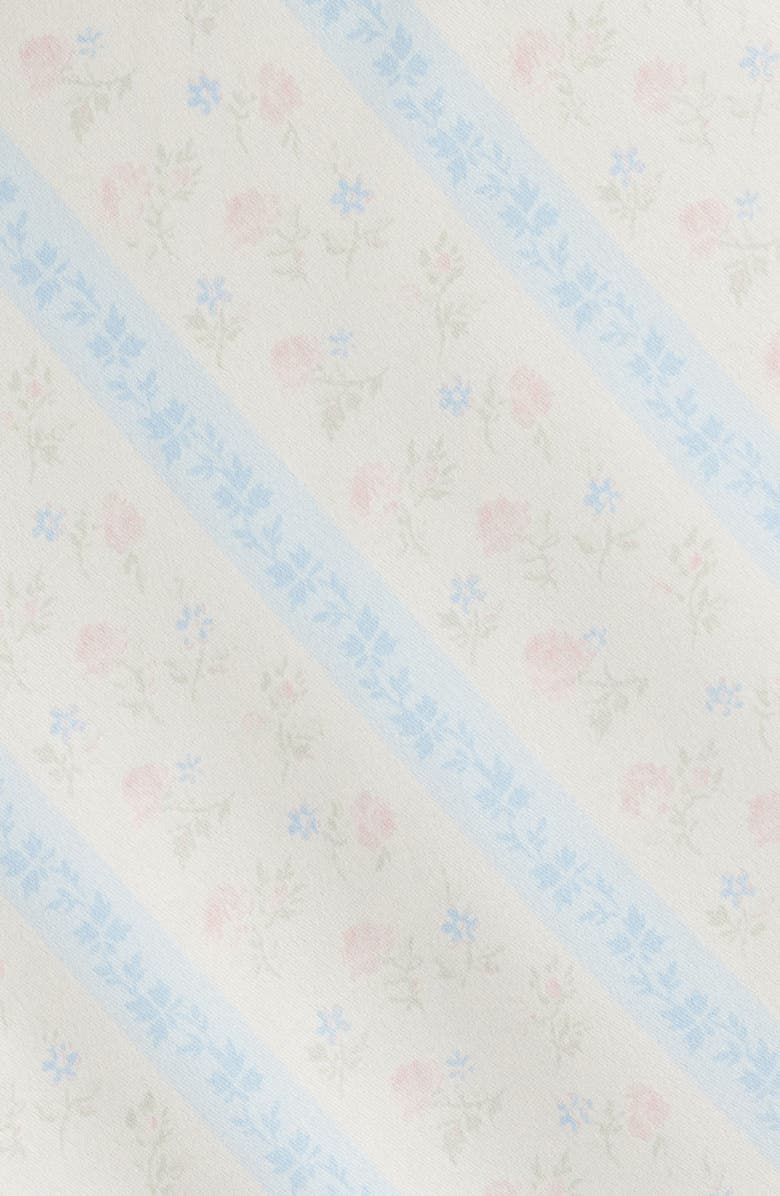 LoveShackFancy Kalo Floral Lace Trim Skirt, Alternate, color, Cotton Skies