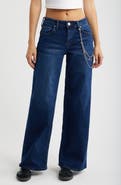 YMI Joey Cross Chain Baggy Wide Leg Jeans
