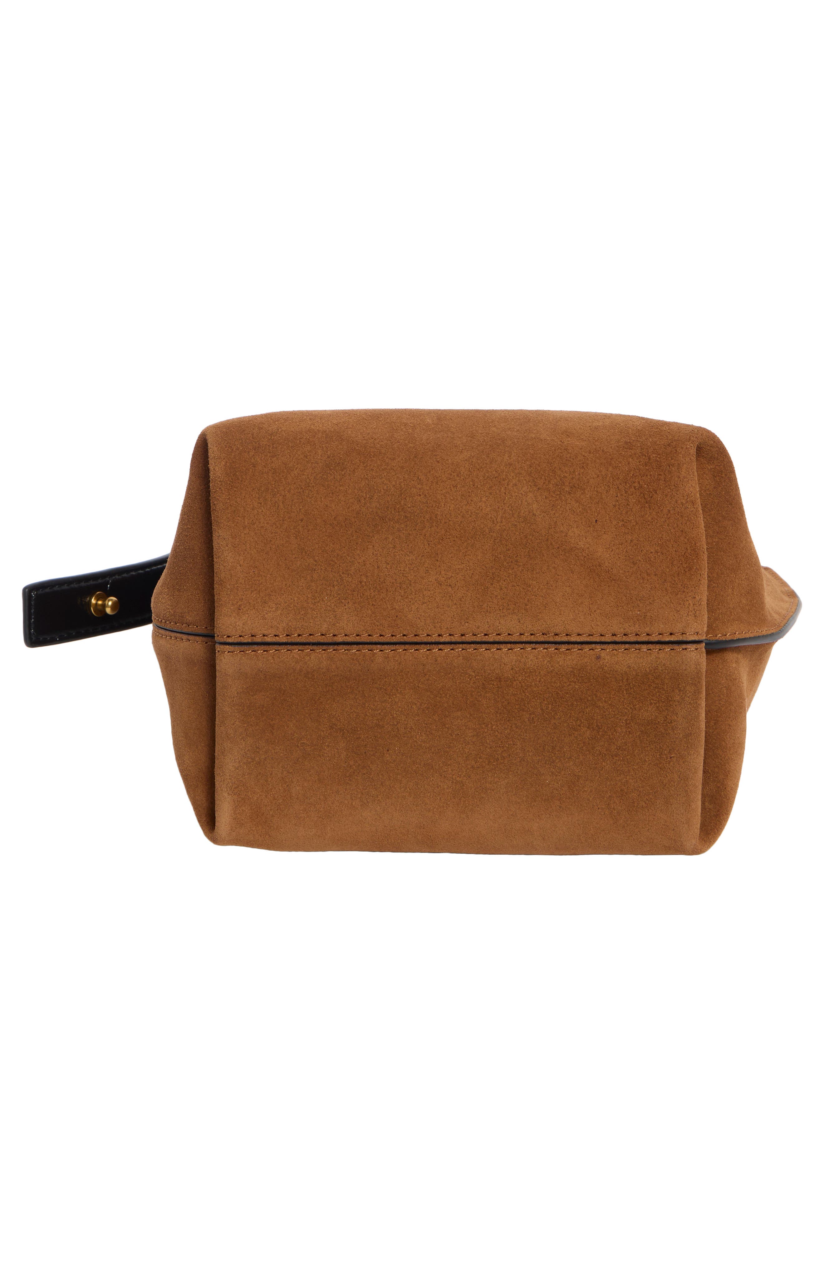 The Juliette Small Suede Bucket Bag, Alternate, color, COPPER