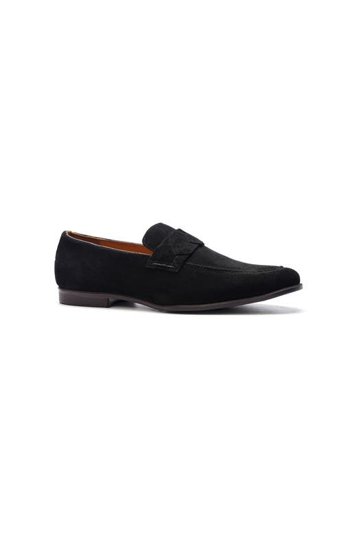 CARLOS SANTANA Groove Loafer in Black Suede 