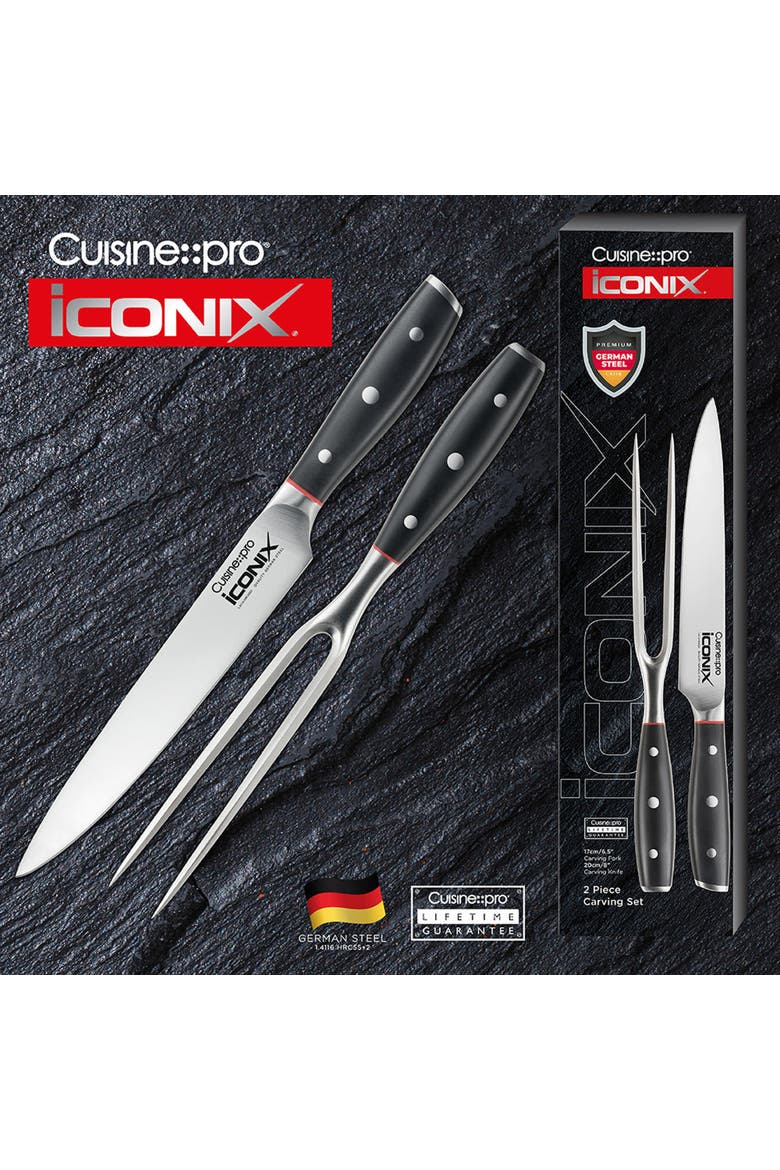 iconiX® Carving Knife Set, Alternate, color, Black
