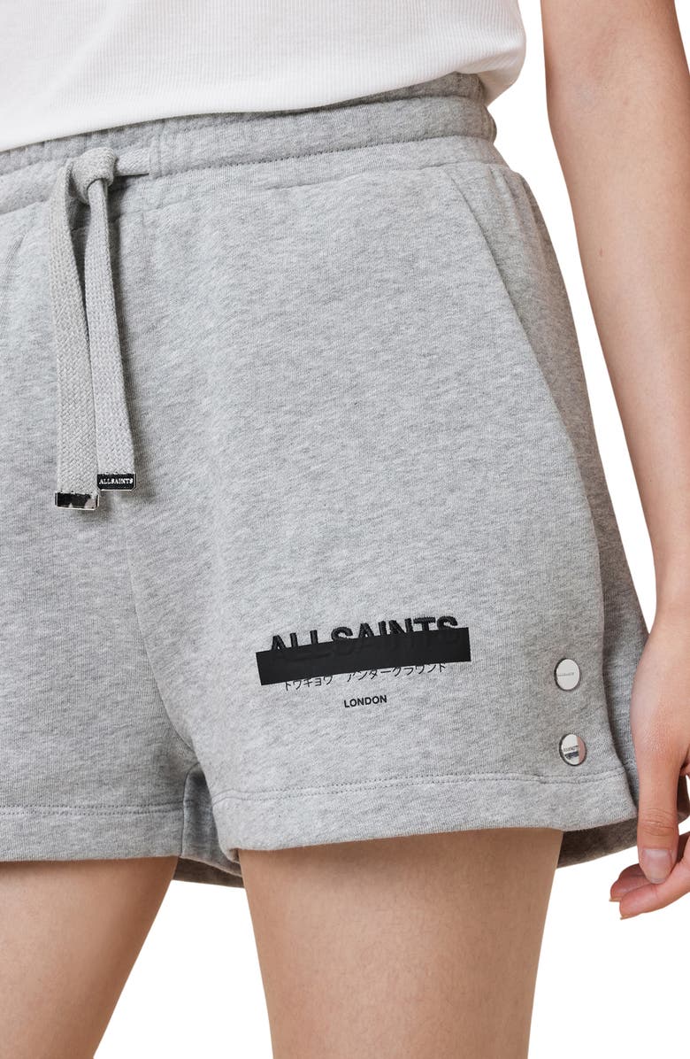 AllSaints Sorri Cotton Sweat Shorts, Alternate, color, 