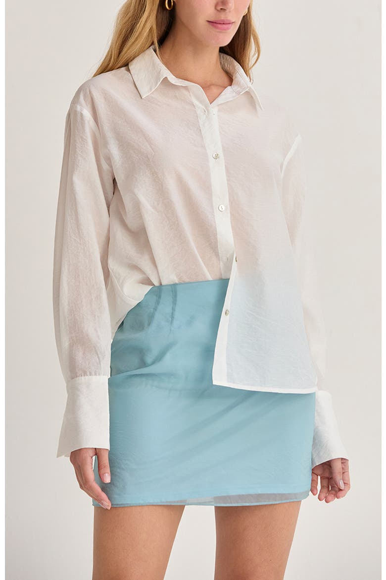 Organza Mini Skirt, Alternate, color, Light Blue