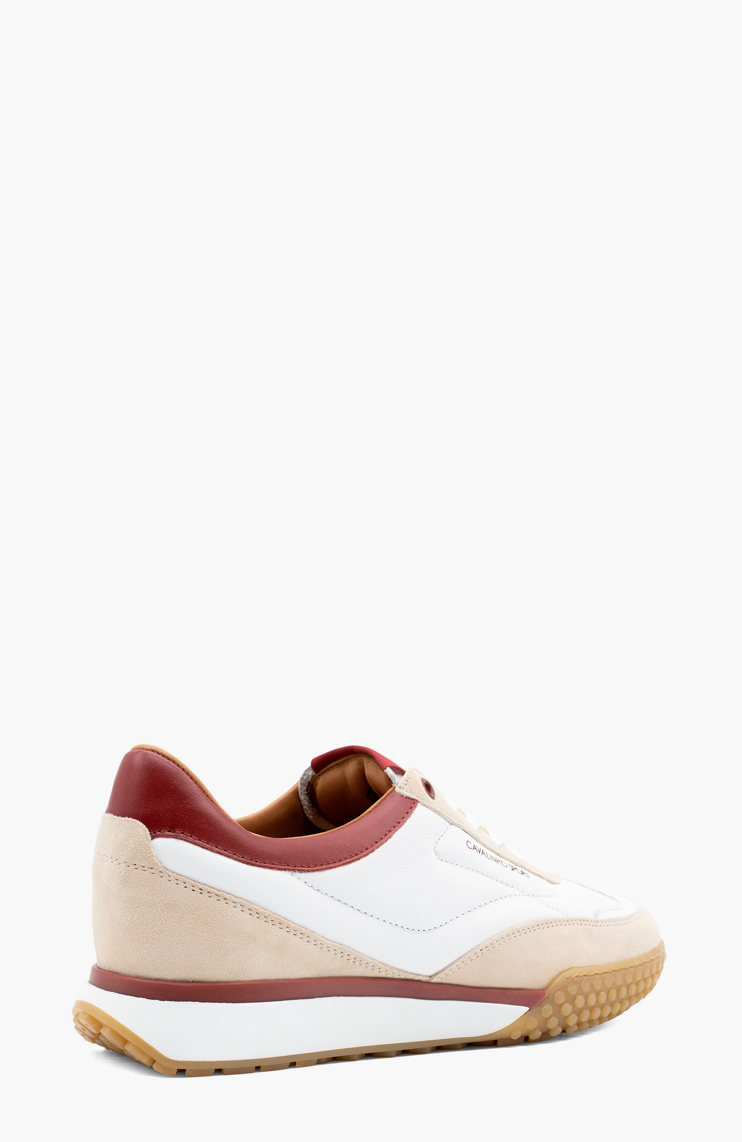 Sport Leather Sneakers, Alternate, color, Red / White / Beige