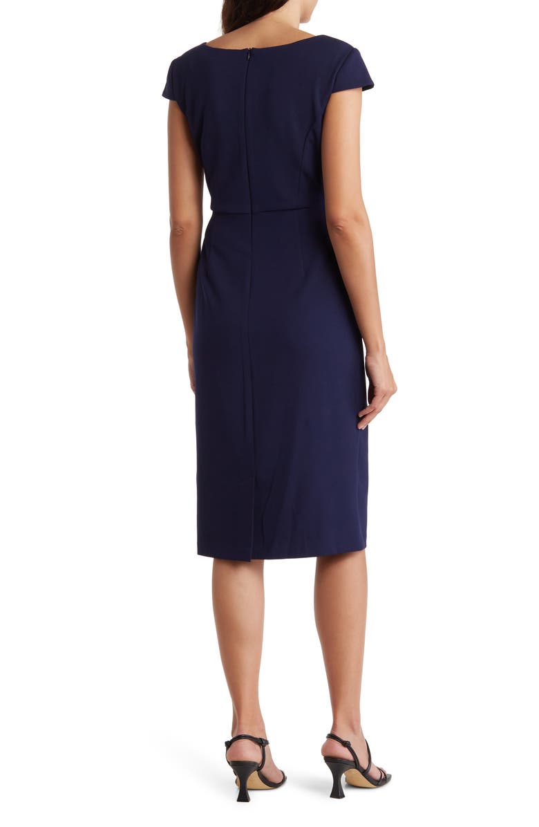 Connected Apparel V-Neck Sheath Dress, Alternate, color, 