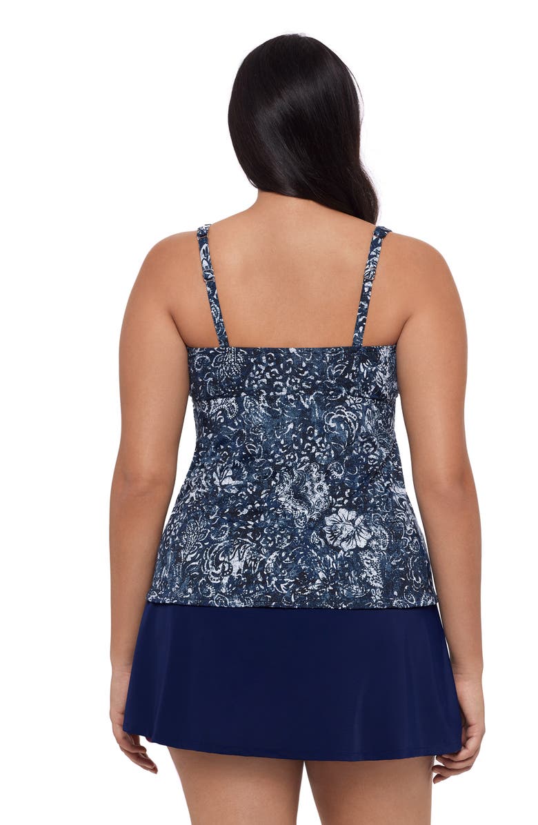 Trimshaper Molly Double Ring Tankini Swimsuit Top, Alternate, color, Flora & Fauna