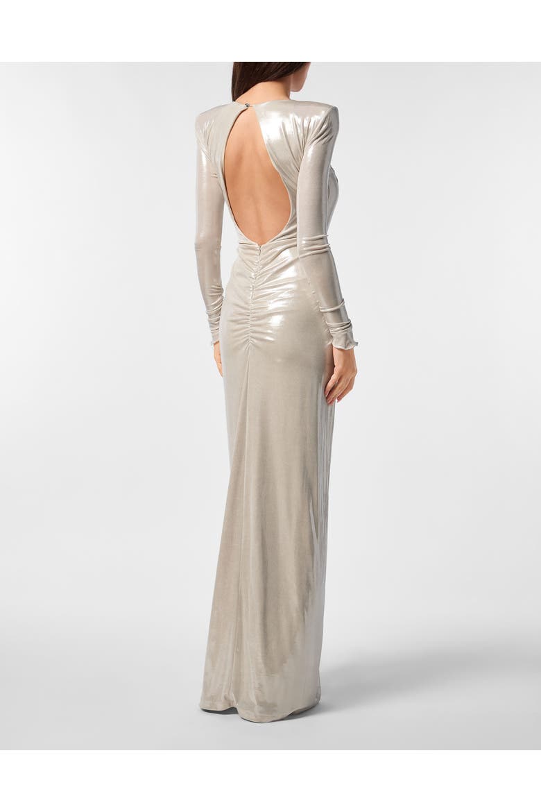 Split Leg Midi Dress Piercing Women, Alternate, color, Silver