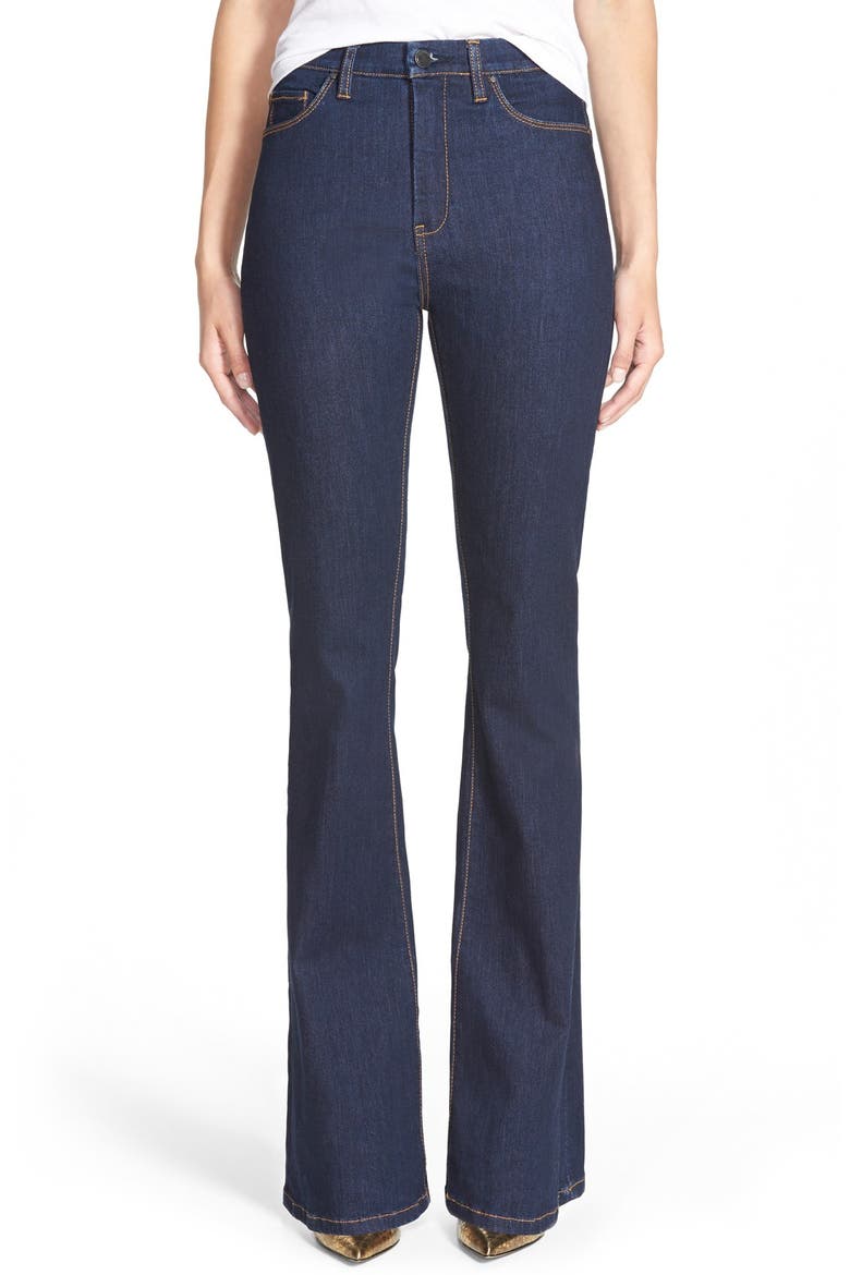 'Lies and Alibis' Flare Jeans, Main, color, BLUE