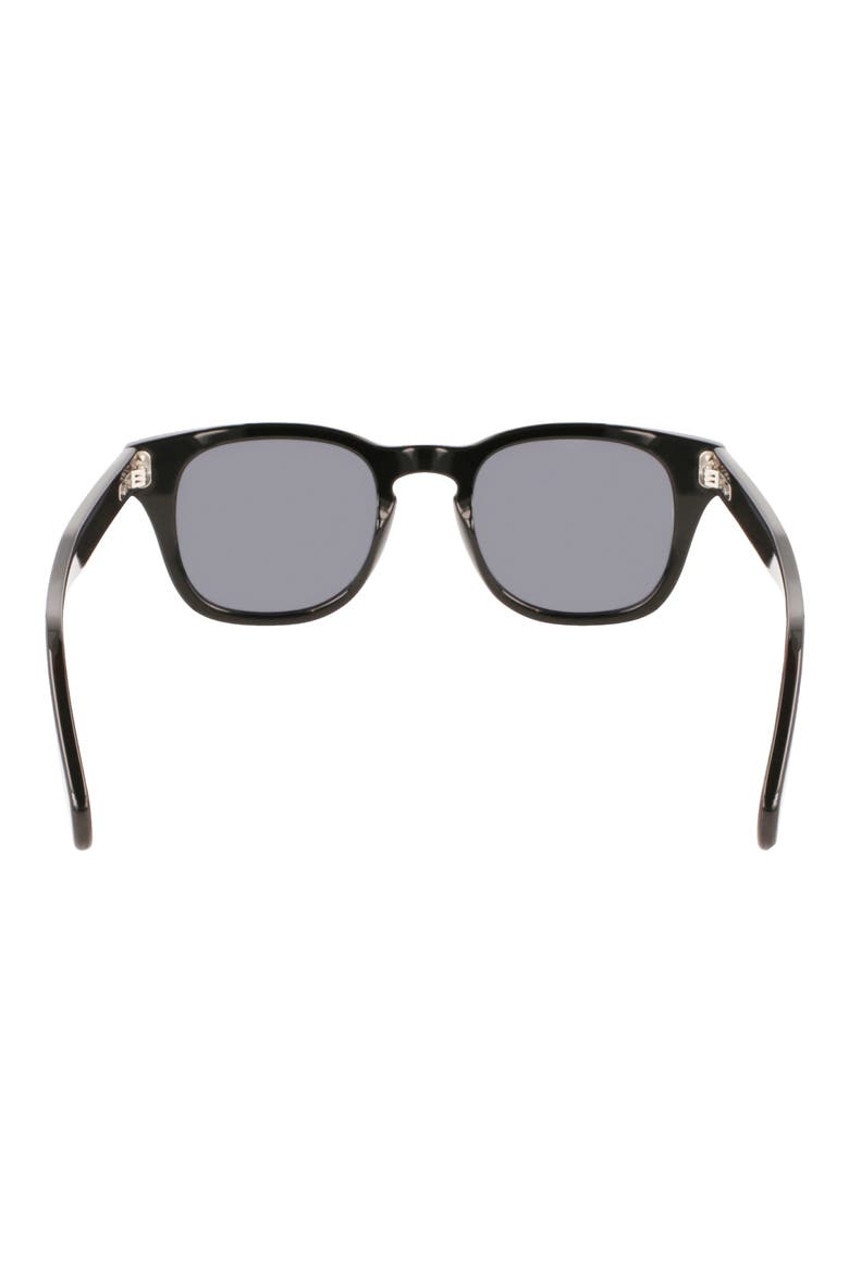 49mm Small Rectangular Sunglasses, Alternate, color, BLACK