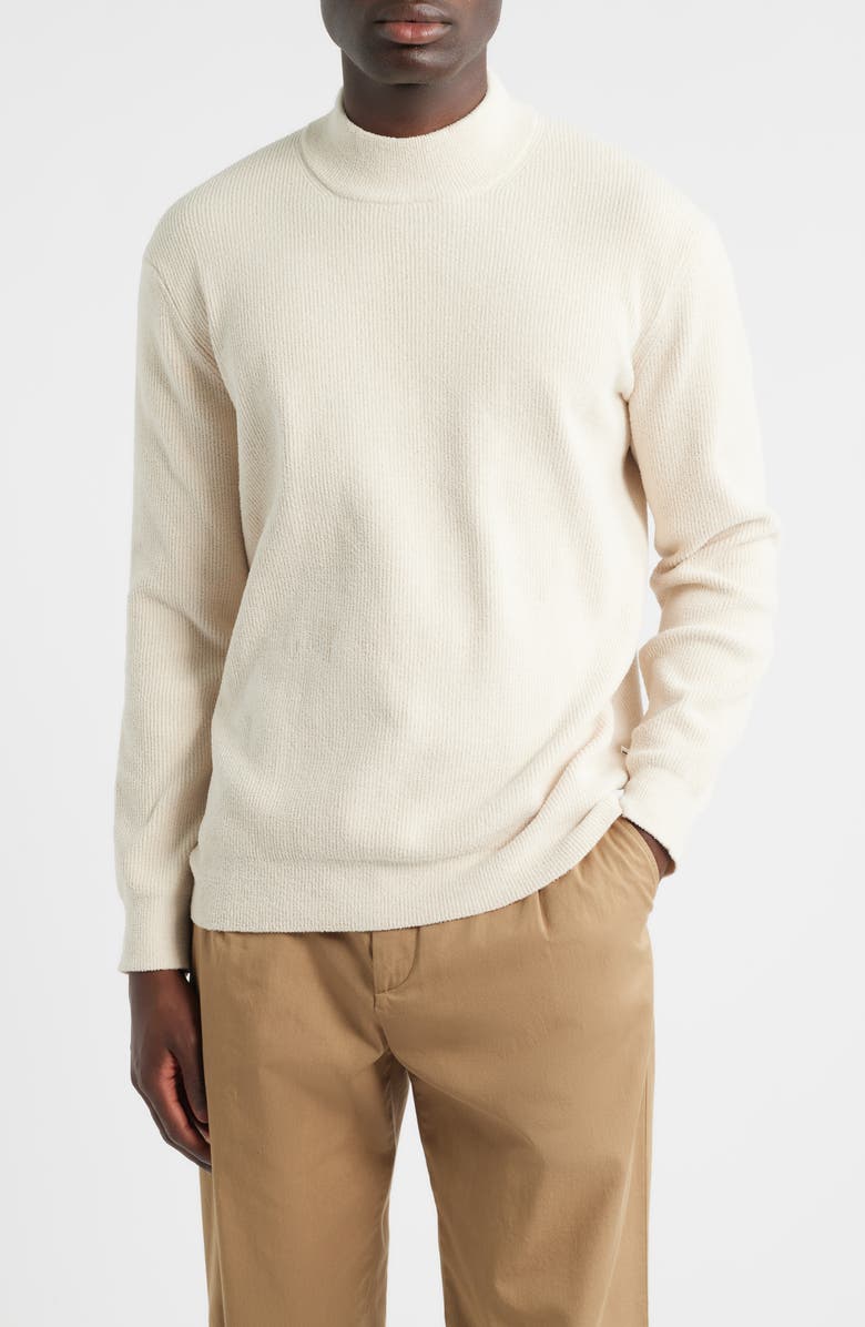 NN07 Davy 6429 Ribbed Mock Neck Sweater, Main, color, Ivory