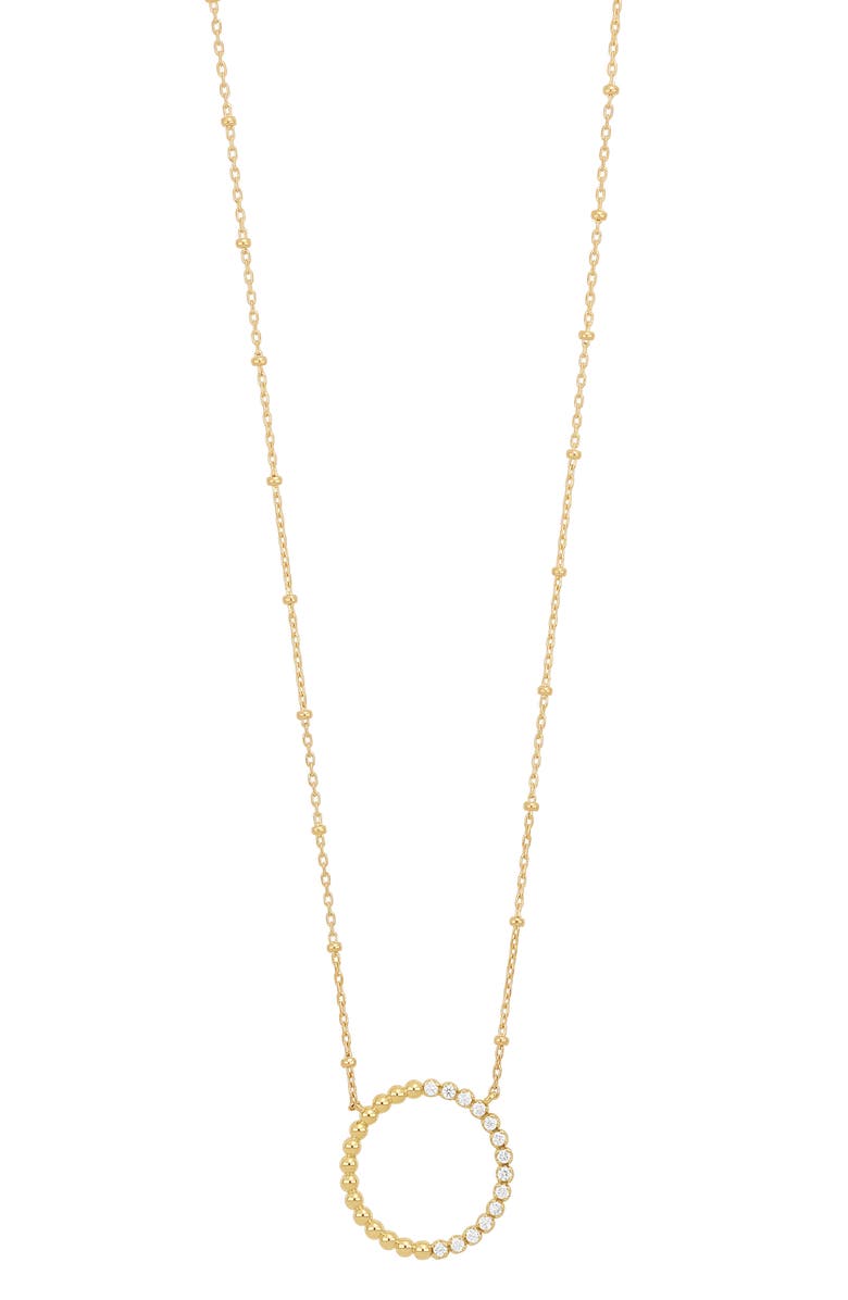 Bony Levy Monaco Half Diamond Circle Pendant Necklace, Main, color, 18K Yellow Gold