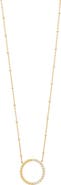 Bony Levy Monaco Half Diamond Circle Pendant Necklace