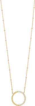 Bony Levy Monaco Half Diamond Circle Pendant Necklace
