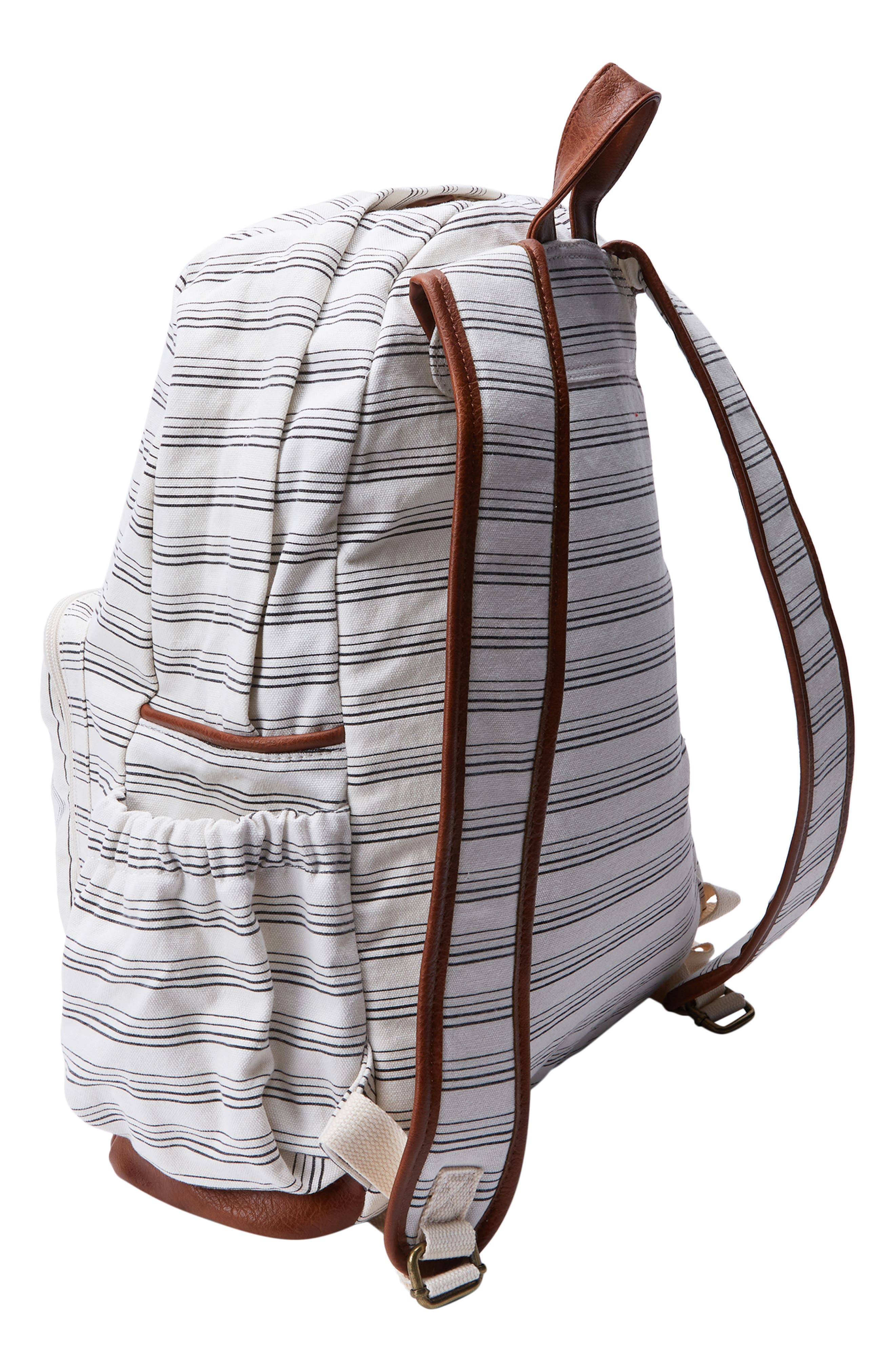 Billabong Home Abroad Stripe Canvas Backpack, Alternate, color, 
