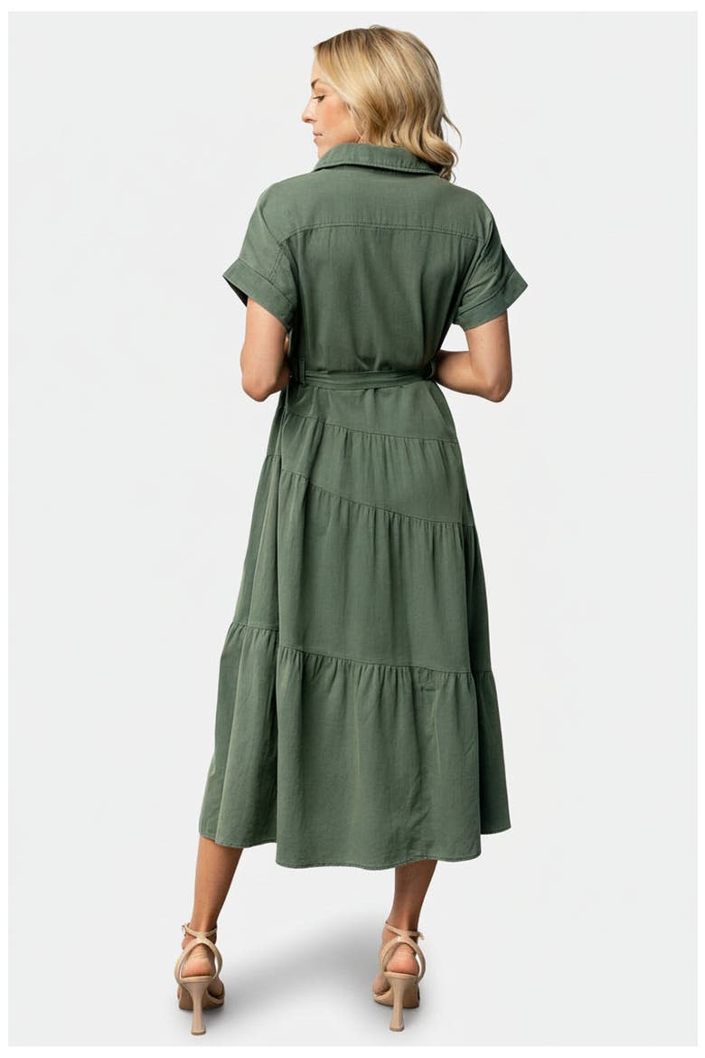 Logan Button Up Dress, Alternate, color, Green