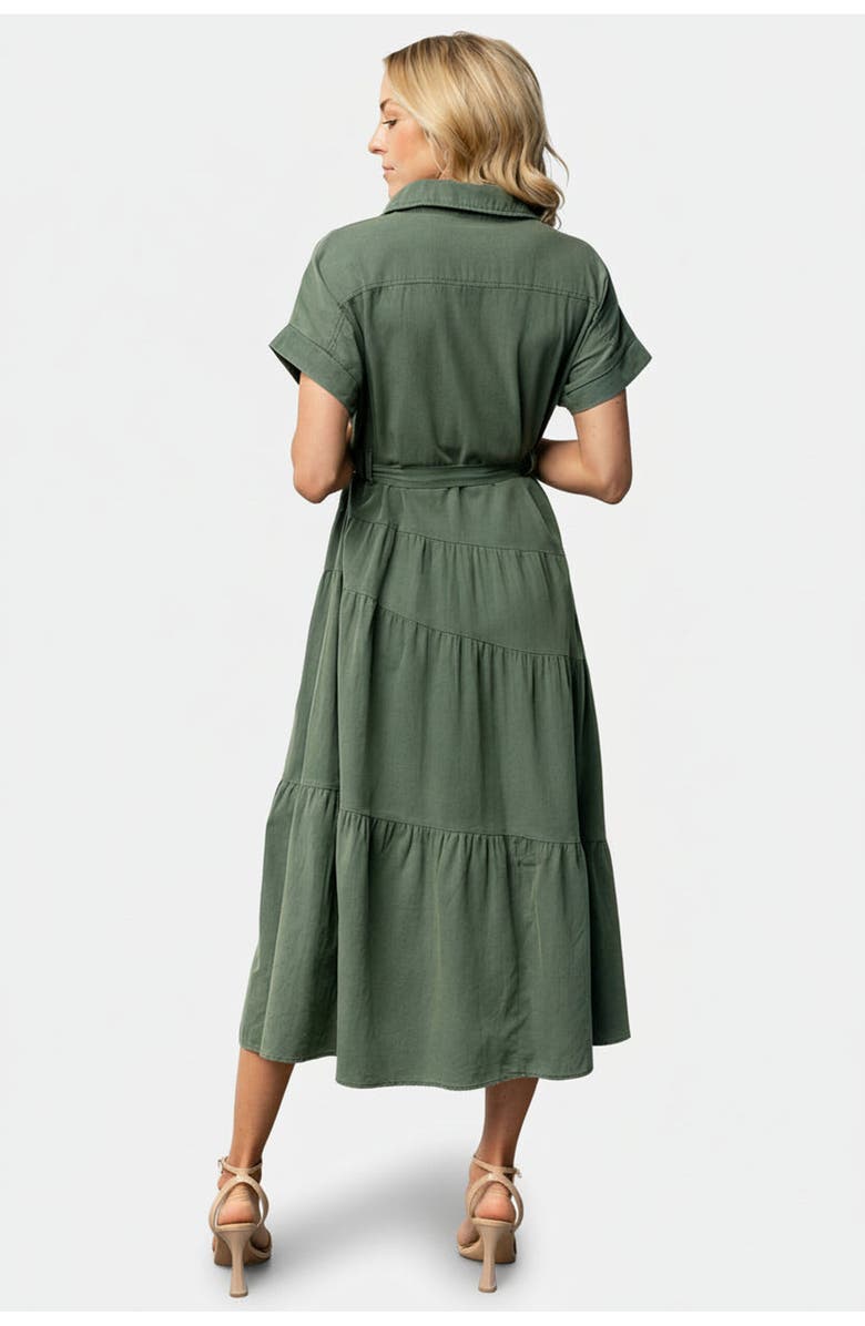 Baltic Børn Logan Button Up Dress, Alternate, color, Green