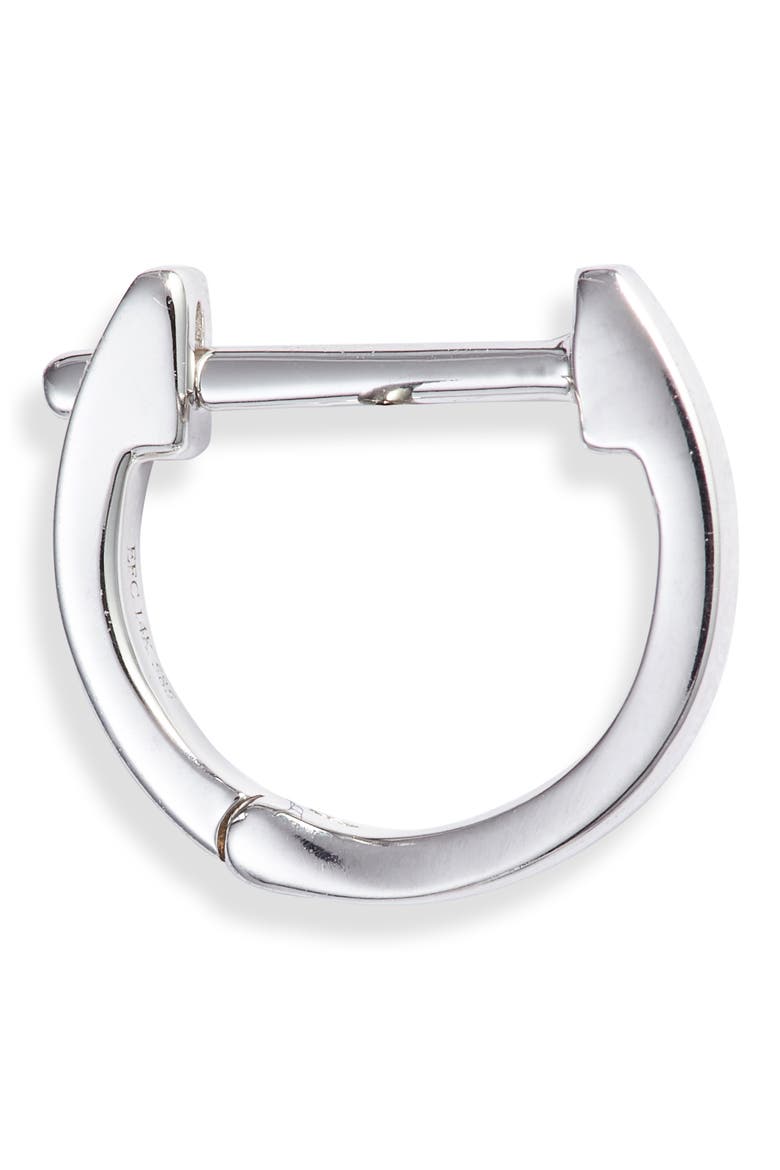 Mini Huggie Hoop Earrings, Alternate, color, WHITE GOLD