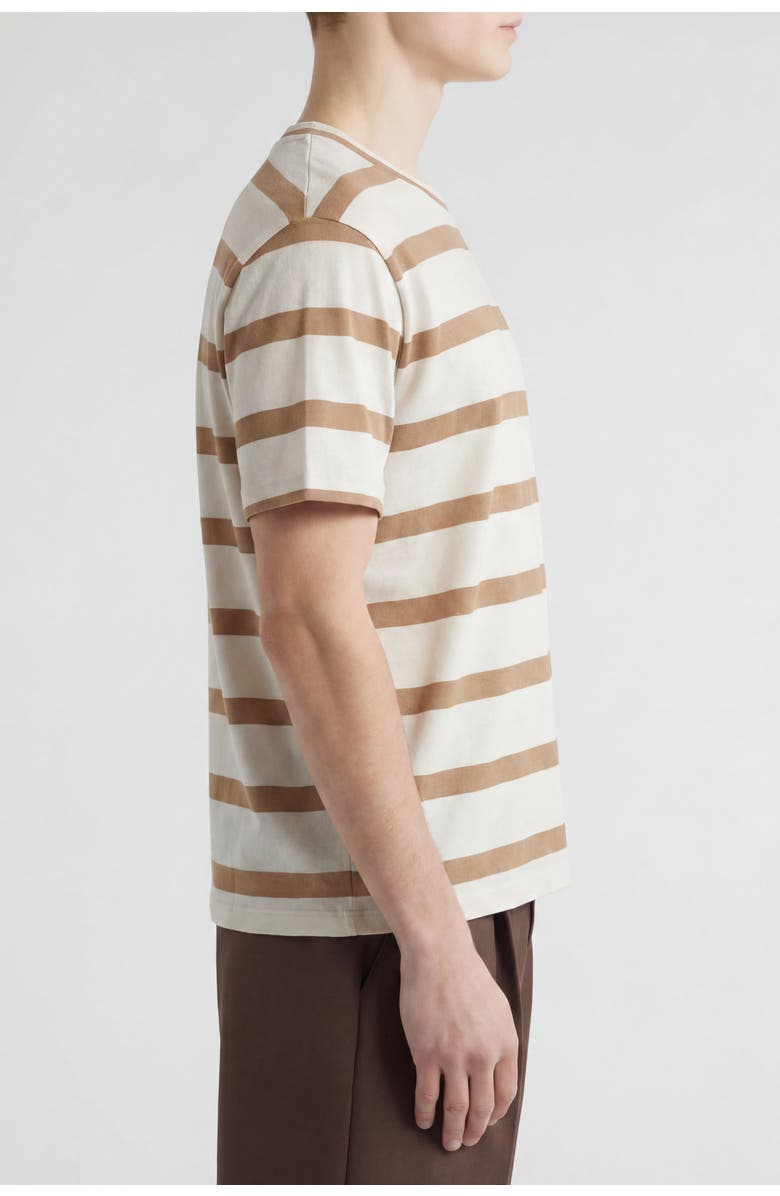 Solomon & Sage Classic Fit Striped Crew Neck T-Shirt, Alternate, color, Natural/Cream