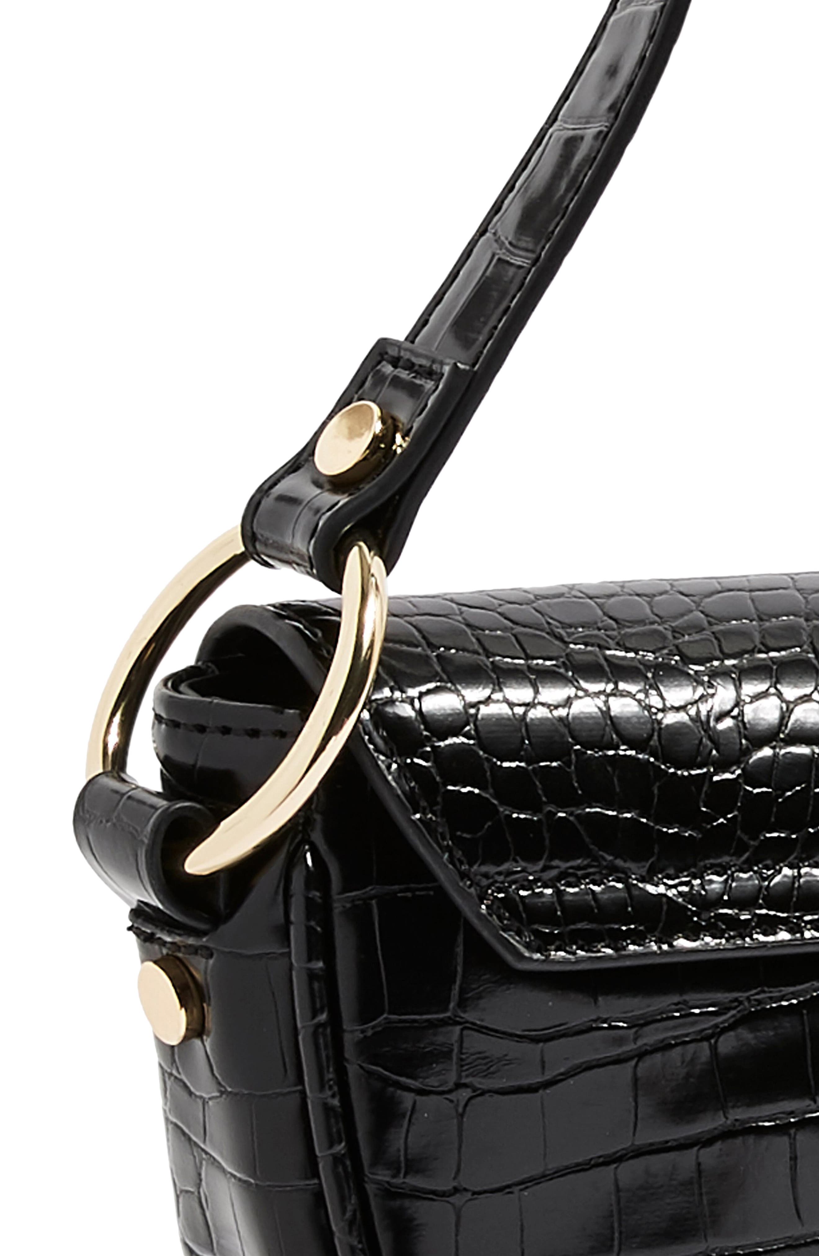 Topshop Demi Faux Leather Shoulder Bag, Alternate, color, 