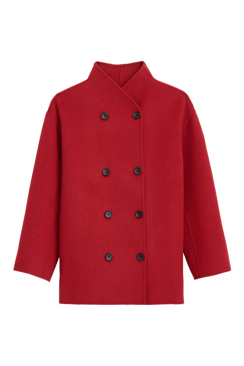 Sophia Wool Blend Coat, Alternate, color, RED