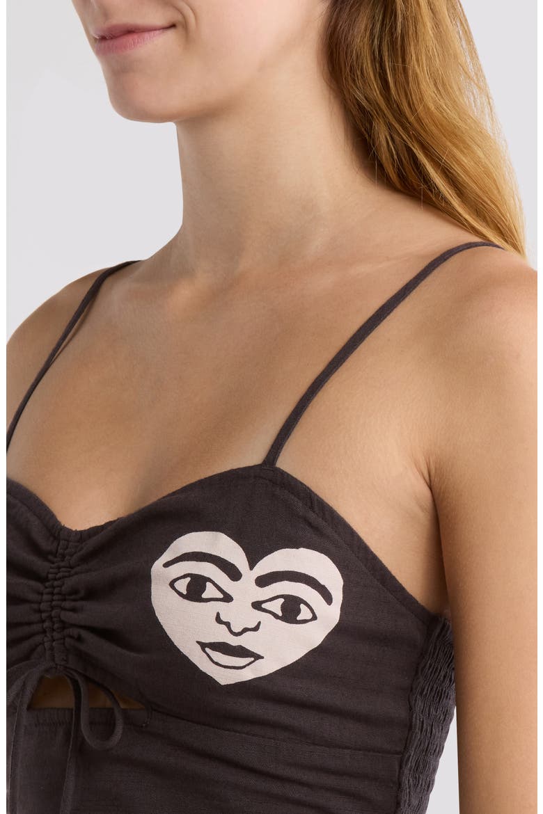 x Mami Wata So Adoable Cutout Camisole, Alternate, color, OFF BLACK