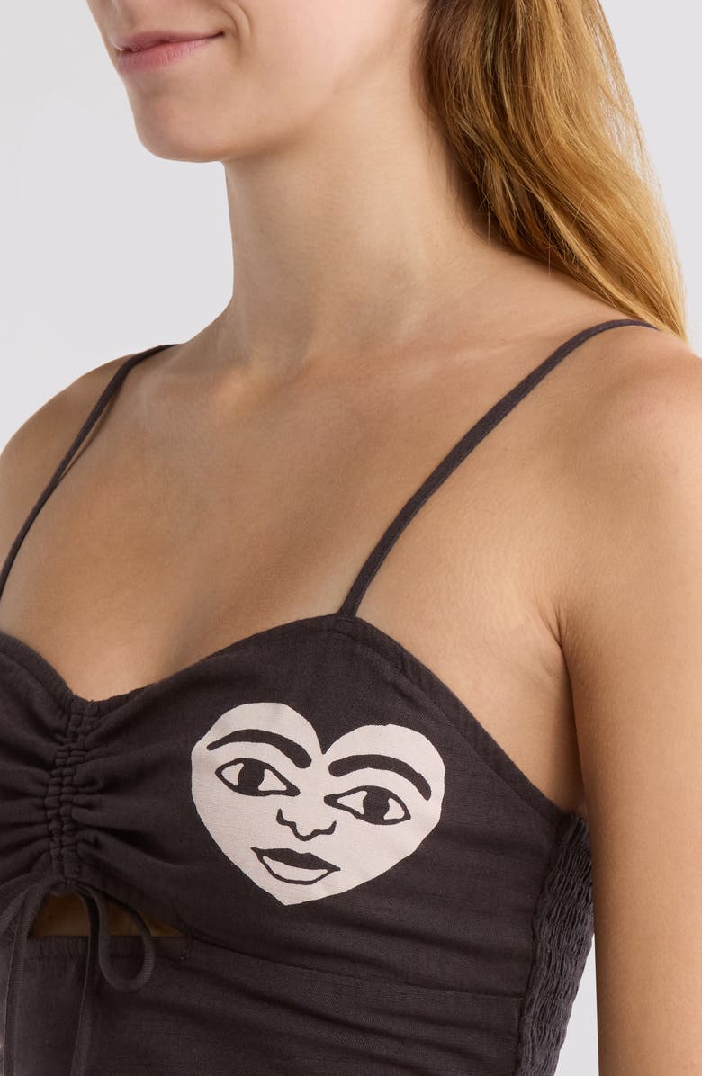 Billabong x Mami Wata So Adoable Cutout Camisole, Alternate, color, Off Black