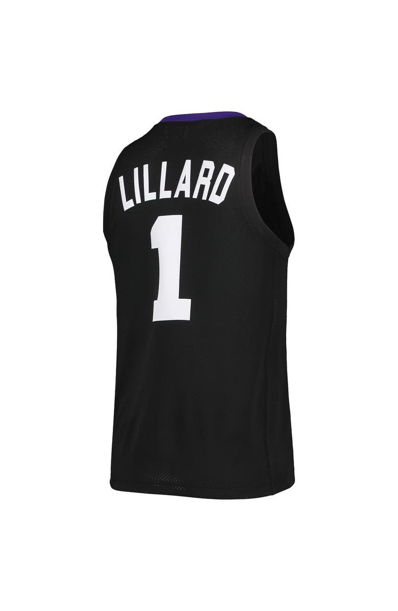 Retro Brand Men's Original Retro Brand Damian Lillard Black Weber State Wildcats Alumni Commemorative Classic Basketball Jersey, Alternate, color, 