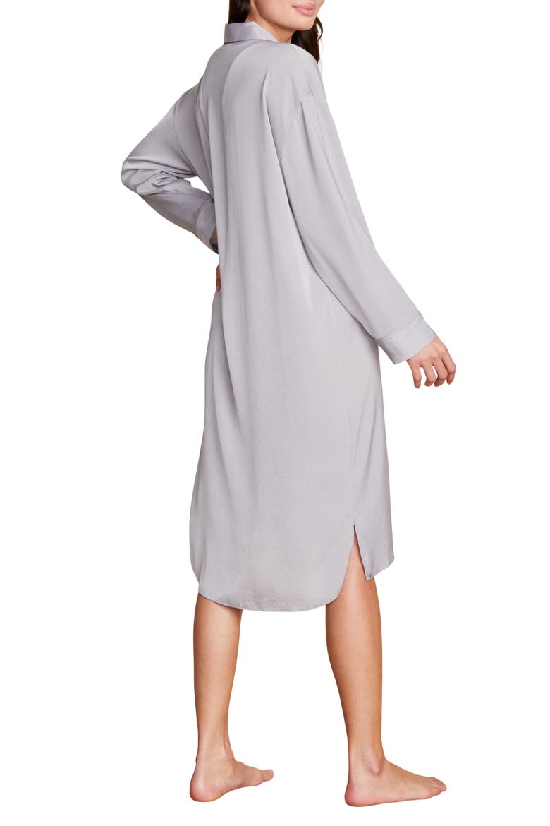 Satin Nightshirt, Alternate, color, DOVE GRAY