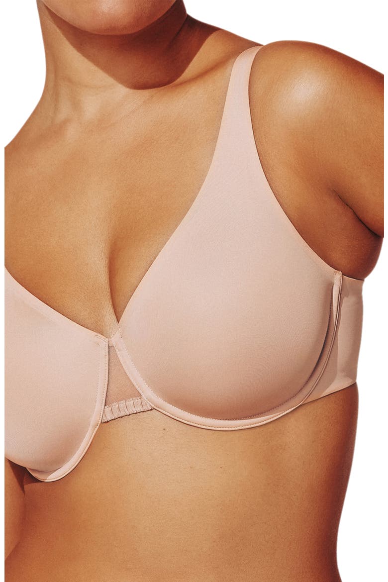 24/7® Classic Underwire Unlined Minimizer Bra, Alternate, color, TAUPE