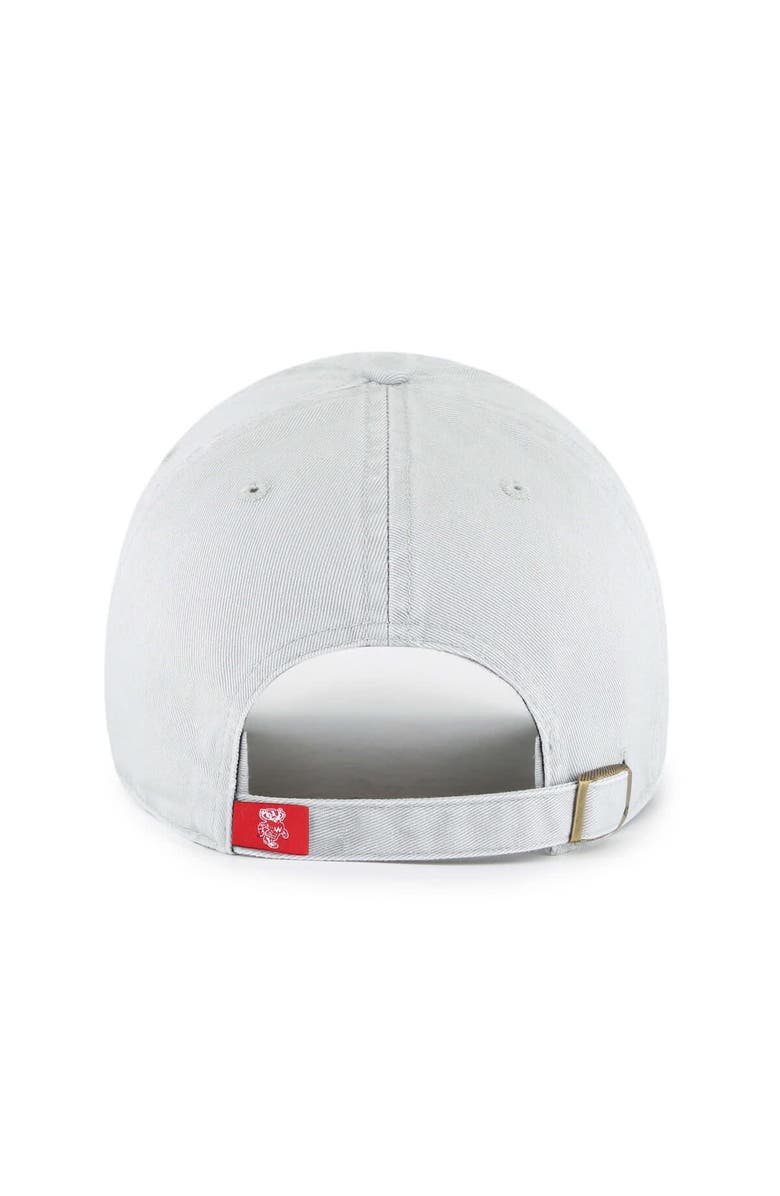 '47 Men's '47 Gray Wisconsin Badgers Vault Clean Up Adjustable Hat, Alternate, color, 