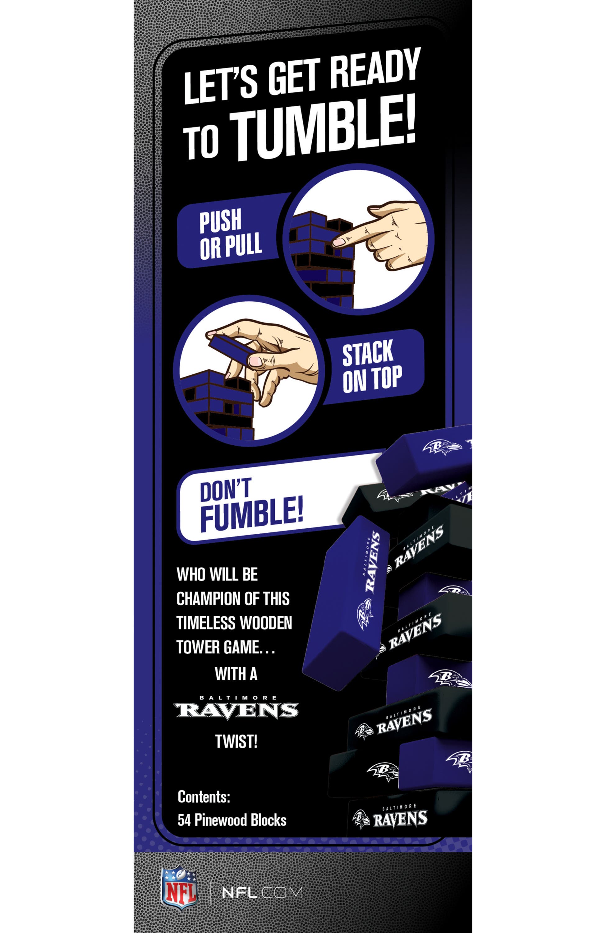 MASTERPIECES Baltimore Ravens Tumble Tower | Nordstrom