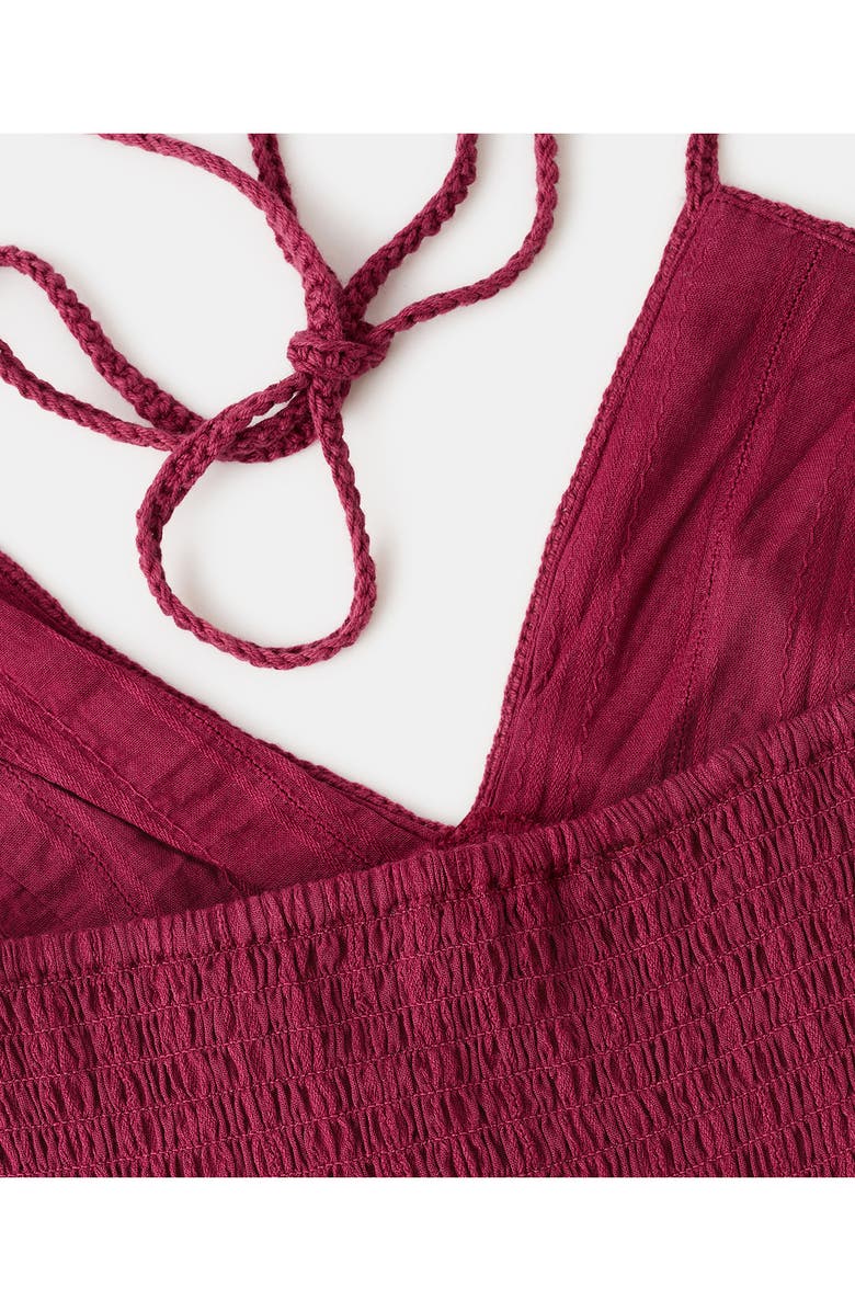 MANGO TEEN Mixed Media Cotton Crochet Halter Top, Alternate, color, 