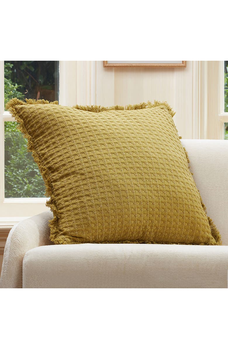 ROSELLI TRADING COMPANY Agra Waffle Knit Throw Pillow, Alternate, color,