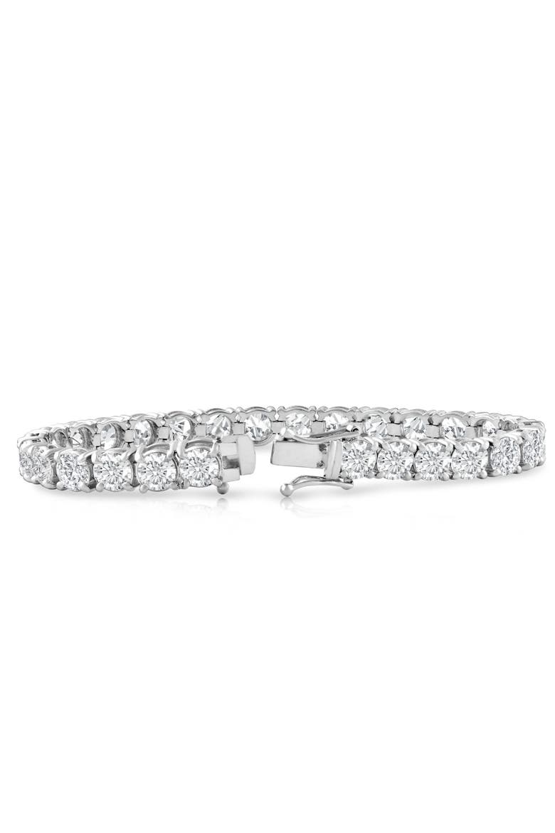 20 Ct Lab Grown Diamond Tennis Bracelet 14k Gold 7", Alternate, color, 14k White Gold