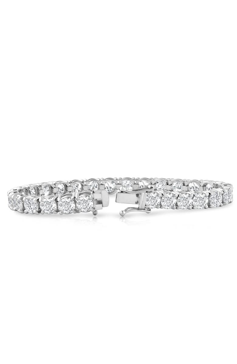 Bliss Diamond 20 Ct Lab Grown Diamond Tennis Bracelet 14k Gold 7", Alternate, color, 14K White Gold
