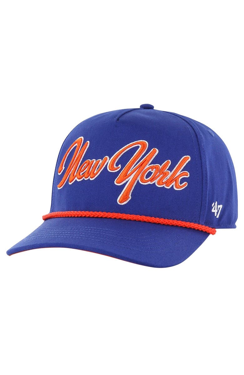 '47 Men's '47 Royal New York Islanders Overhand Logo Side Patch Hitch Adjustable Hat, Alternate, color, 